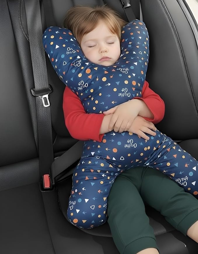 X Shape Travel Pillow – Neck & Head Support Cushion for Airplane, Car, Train & Office – Comfortable Travel Neck Pillow for Sleeping – Compact Portable Neck Pillow for Adults & Kids by BoxikiTravel
