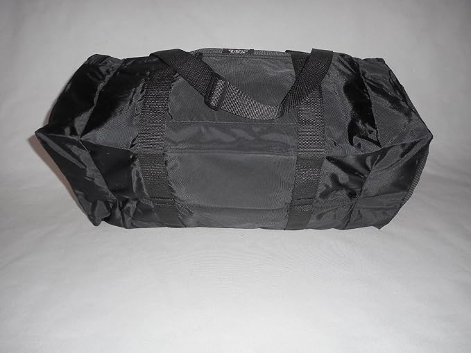 Duffle Bag Wet and Dry with One End Compartment Mesh, Front Pocket, Made In USA (Black) - Image 4