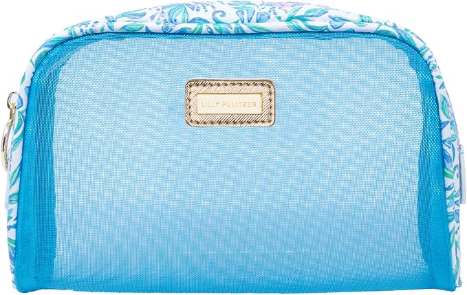 Lilly Pulitzer Clear Zipper Pouch, Cute Pencil Case for Adults, Travel Toiletry Bag, Small Pouch Bag for Supplies, Makeup or Toiletries, Just a Pinch - Image 4