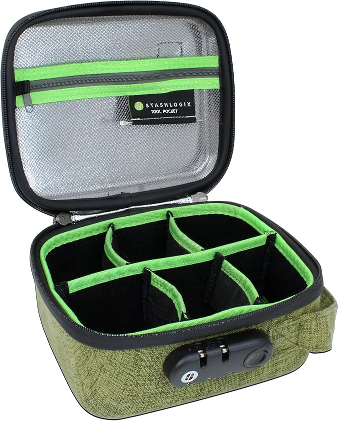 STASHLOGIX SMELL CONTROL BAG with Combination Lock Smell Free Storage Bag: The Silverton by STASHLOGIX