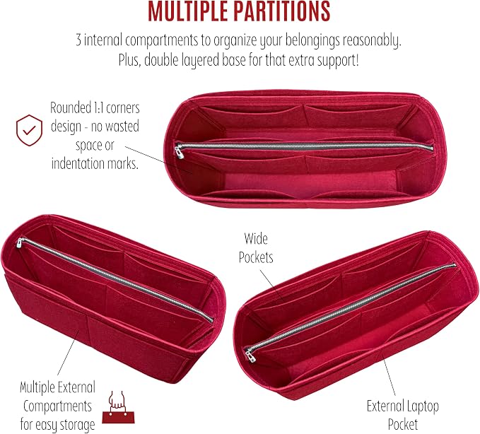 Divitize Premium Purse Organizer compatible with Artois PM/MM Bag Insert — Handmade Perfect Fit, Durable Quality Felt, Full Coverage & No Bulky Effect, 24+ Shades (For Artois PM, Beige) - Image 5