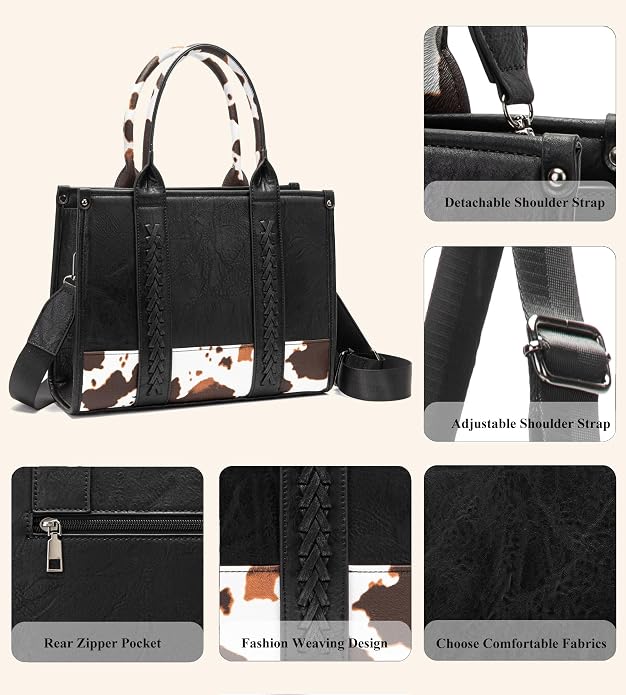 KingTo Women's Crocodile Pattern Satchel Handbags Stylish Tote Handbags crocodile purses for women 3 Pcs Set (B-blue) - Image 6
