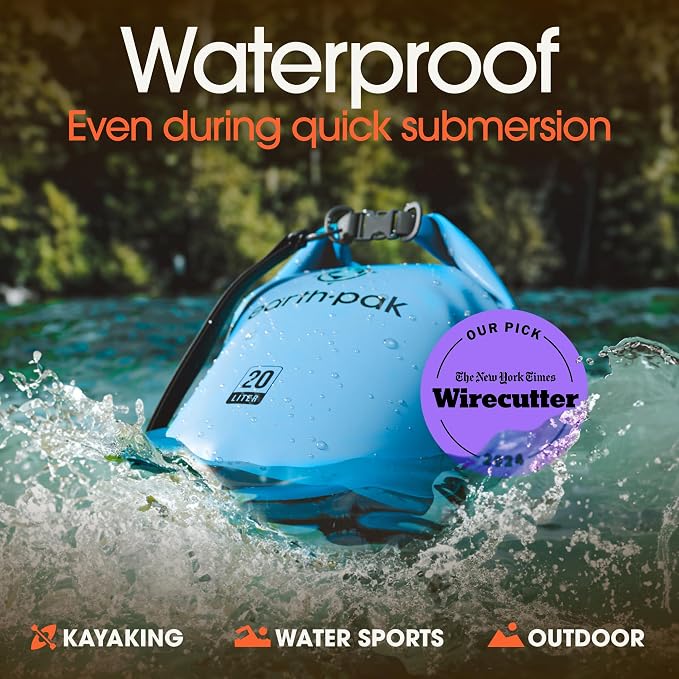 Earth Pak Waterproof Dry Bag - Roll Top Waterproof Backpack Sack Keeps Gear Dry for Kayak with Waterproof Phone Case - Image 3