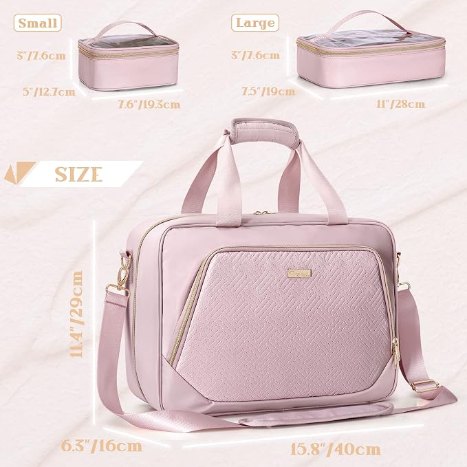 Professional Makeup Artist Bag, Large Makeup Organizer Travel Case | Makeup Bag with 4 Cosmetic Cases, Hair Tools Pocket, Makeup Kit Storage Section, Travel Organizer for Artist - Image 5