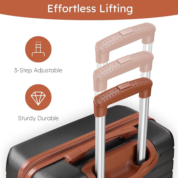 10 Piece Luggage Sets, 3 Piece Suitcase Set, 20 inch Carry on Luggage, 24 inch and 28 inch Checked Luggage with 7PC Packing Bags - Image 4