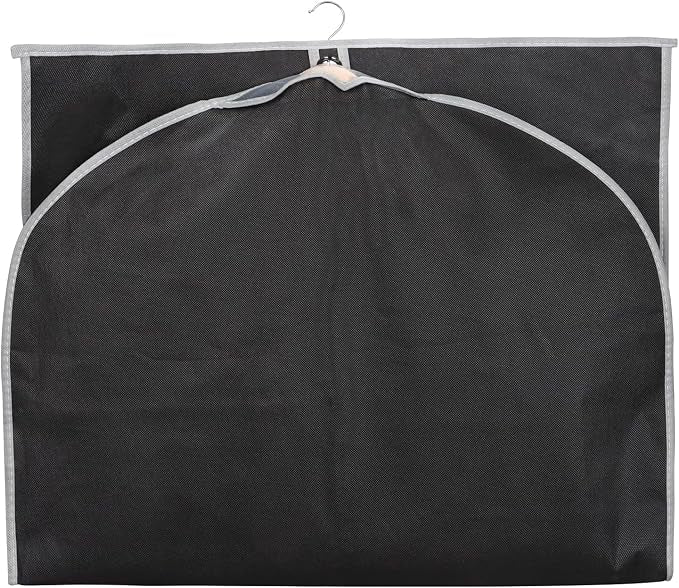 Syeeiex 40"Suit Bag, Set of 16 Garment Bags for Hanging Clothes, Suit Covers Bags for Men or Women, Garment Bags for Storage Suits, Shirts,T-shirts and Jackets on Closet(Black/Grey) - Image 5