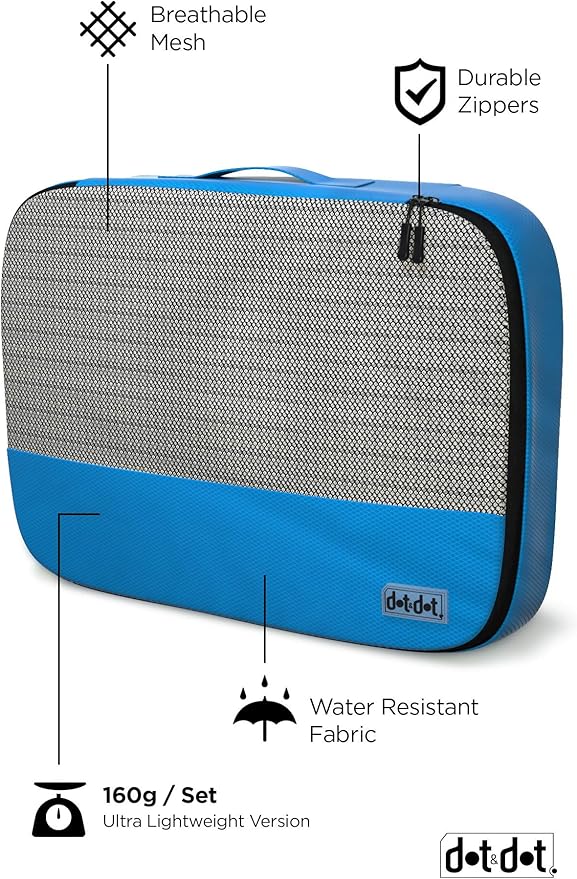 Large Packing Cubes for Travel - 5pc Packing Cubes for Suitcases - Lightweight Luggage Organizer Bags (Non-Compression) - Image 4