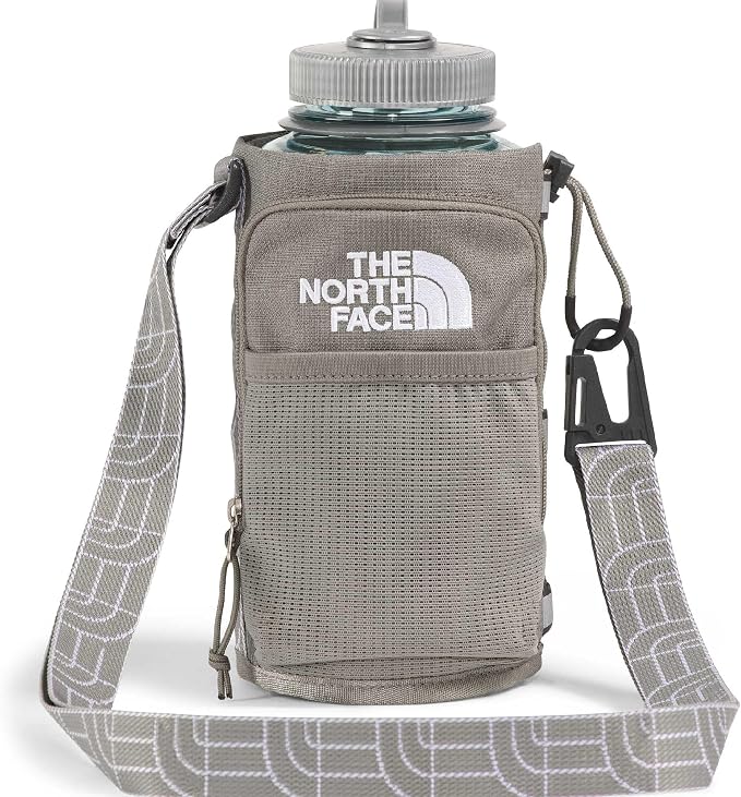 The North Face Borealis Water Bottle Holder - Adjustable Strap, Water-Repellent Finish, External Pocket with Key Hook, Stone Slab Light Heather/Stone Slab, One Size | Adjustable Strap, Water-Repellent Finish, External Pocket by Unknown