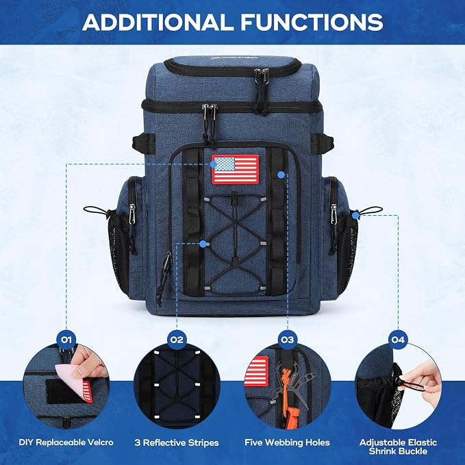 Maelstrom 35/50 Can Insulated Backpack Cooler, Leakproof Soft Lunch Ice Bag | Keeps Food Cold For 16h, Peva Liner, Durable Nylon, Ergonomic Padding. Perfect For Men, Women, Camping, Beach, Hiking, Travel - Image 5