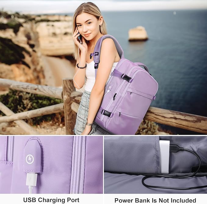 HOMIEE Travel Laptop Backpack for Men Women Personal Item Carry On Bag | Dry Wet Separation Weekender Business College Backpack Mochila de Viaje - Image 7