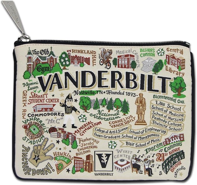 catstudio Vanderbilt University Collegiate Zipper Pouch Purse | Holds Your Phone, Coins, Makeup, Dog Treats, & Tech Tools by catstudio