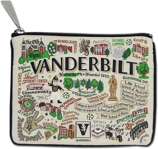 catstudio Vanderbilt University Collegiate Zipper Pouch Purse | Holds Your Phone, Coins, Makeup, Dog Treats, & Tech Tools by catstudio