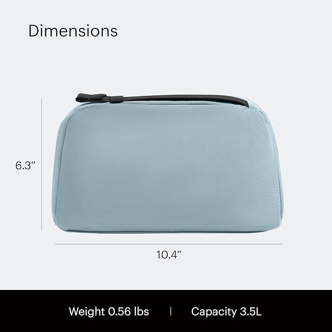 Away Amazon Exclusive Large Toiletry Bag - Water-Repellent Travel Toiletry Bag with Clamshell Opening, Interior Compartments, Exterior Zip Pocket - Sky Blue - Image 3