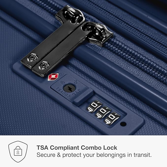 Traveler's Choice Pagosa Hardshell Expandable Luggage with Spinner Wheels, Navy, 30-Inch Large - Image 4