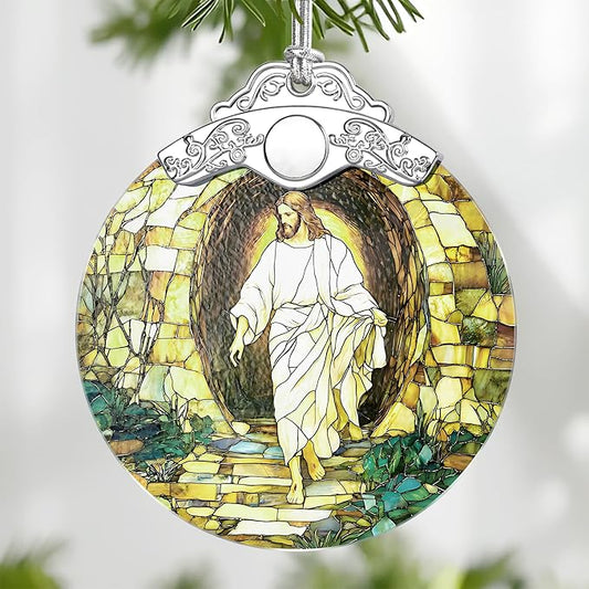 Jesus Religious Christmas Ornaments, Christmas Tree Ornaments, Holiday Decoration, Christian Gift, Religious Gift, Baptisms Gifts, Christian Faith Gifts for Friend or Family