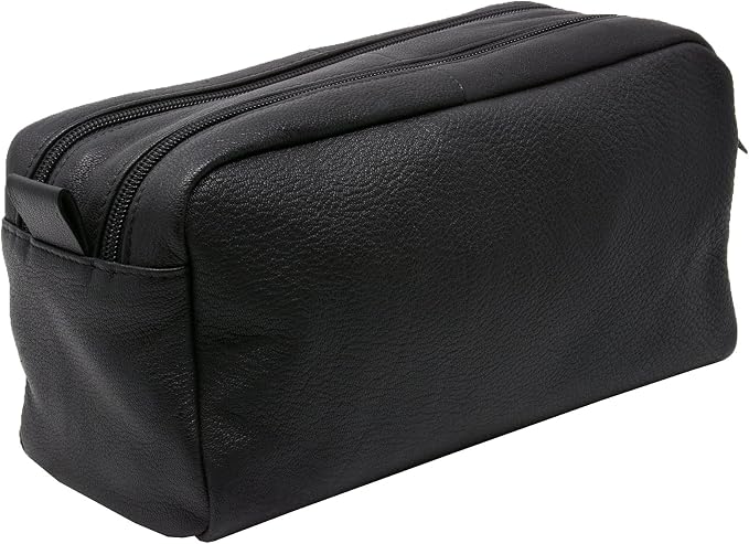 Alpine Swiss Sedona Toiletry Bag Genuine Leather Shaving Kit Dopp Kit Travel Case - Image 6