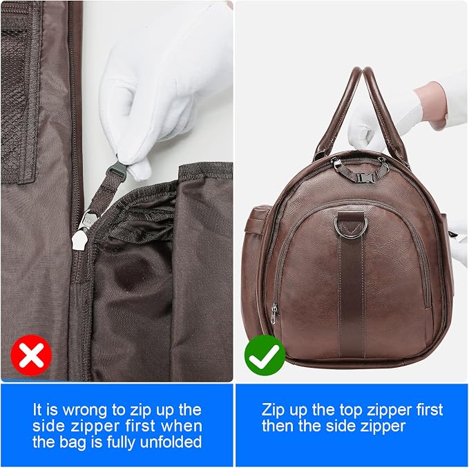 Convertible Garment Bag, Carry-On Suit Bag with Shoulder Strap | 2-in-1 lightweight hanging garment bag, multi-pocket foldable travel bag for weekend getaways for both men and women - Image 7