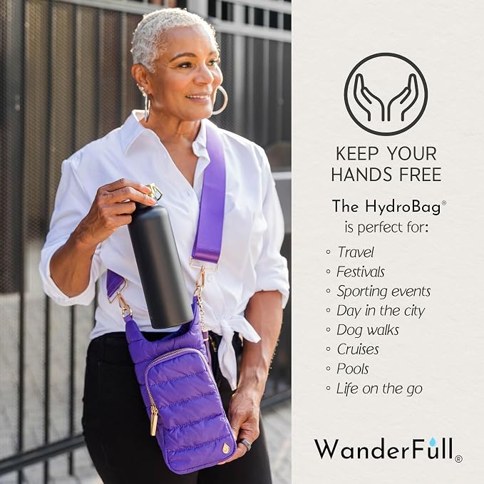 WanderFull Original HydroBag Crossbody Water Bottle Holder with Phone Pocket, Fits Water Bottles up to 32 oz - Image 7
