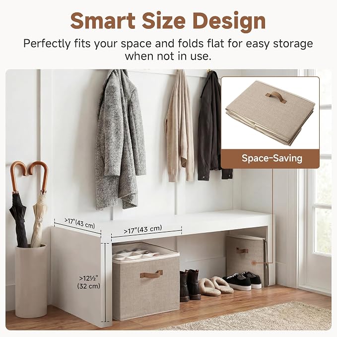 StorageWorks Shoe Organizer for Closet, Shoe Cubby Storage Containers with Adjustable Dividers and Clear Cover, Foldable Shoe Storage Box for Sandals, Sneakers, Fits up to 16 Pairs, Taupe | Fits up to 16 Pairs - Image 6