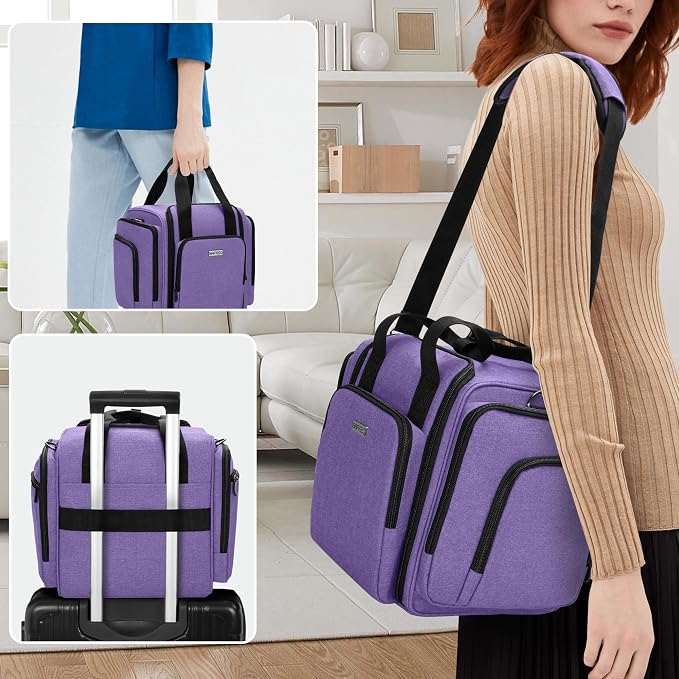 BAFASO Large Pill Bottle Organizer with 4 Inner Removable Pouches, Medicine Bag Come with Shoulder Strap (Bag ONLY),Purple - Image 6