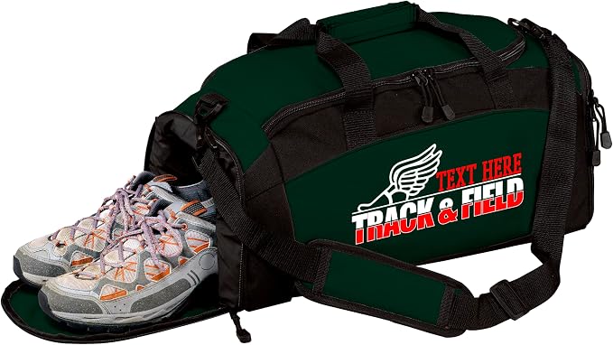 Personalized Track and Field Duffel Bag – Custom Name & Team Colors – Track Athlete Gear Bag for Boys & Girls – Lightweight Sports Travel Bag for Meets & Practice by all+about+me+company