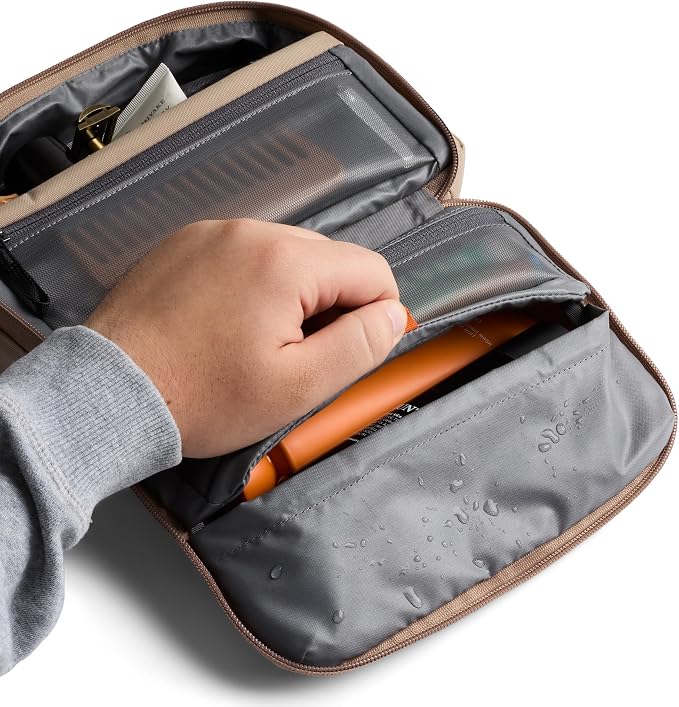 Bellroy Hanging Toiletry Kit (hanging 3 liter toiletry bag for men and women, and designed for travel) - Stone - Image 5