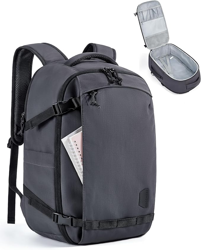 BAGSMART Travel Backpack for Women, 15.6 Inch Carry On Bag, Charcoal | TSA approved personal item fit for flights. Water resistant weekender daypack ideal for travel, business, and daily use. by BAGSMART