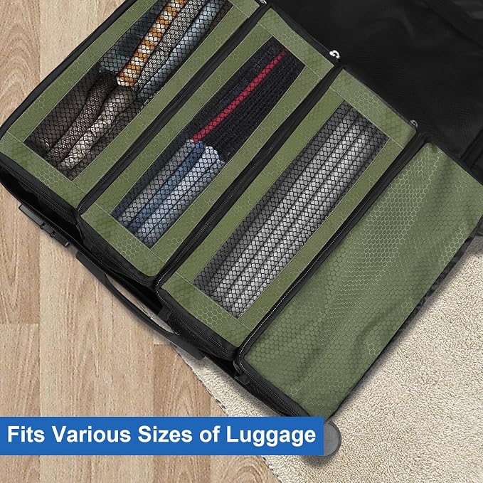 Olosar Suitcase Organizer, Travel Luggage Organizer Portable Hanging Travel Shelves Collapsible Hanging Packing Cubes for Carry on Suitcase - Image 2