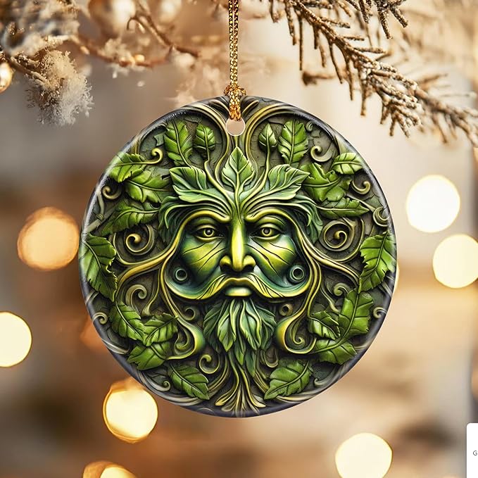 Christmas Ornaments, Dodosky 2.8in Ceramic Plant Ornament, Xmas Decor, Christmas Tree Ornaments, Xmas Decorations for Tree, Holiday Ornament, Gifts for Plant Lovers, Gifts for Men, Gardener