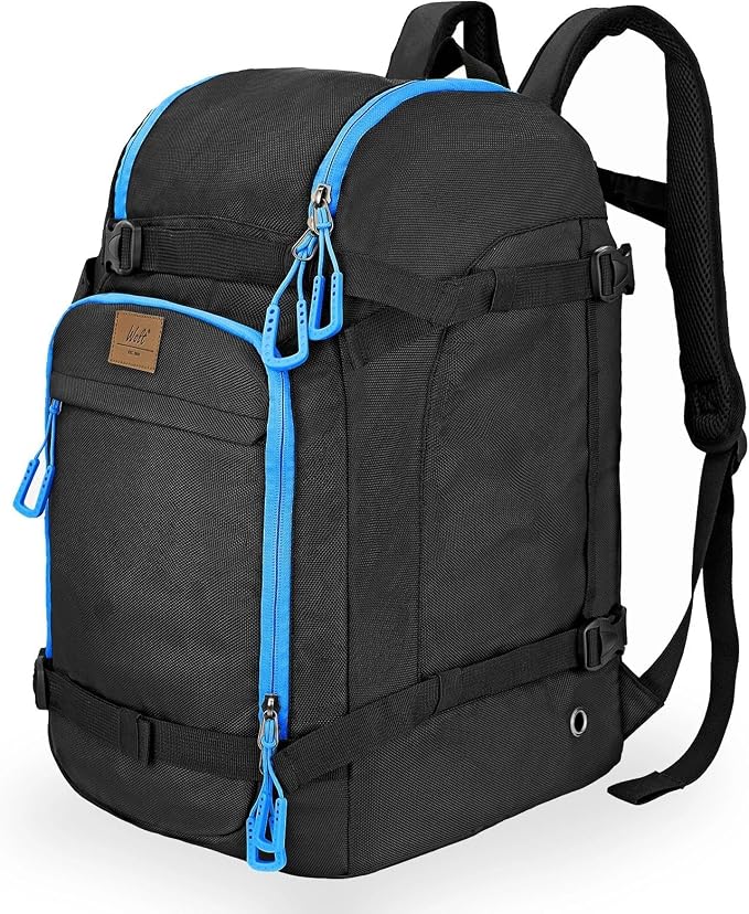 WOLT Ski Boot Bag Backpack - 50L Snowboard Boot Bag for Air Travel for Snow Boots, Ski Helmet, Gloves, Goggles, Skiing Gear by WOLT