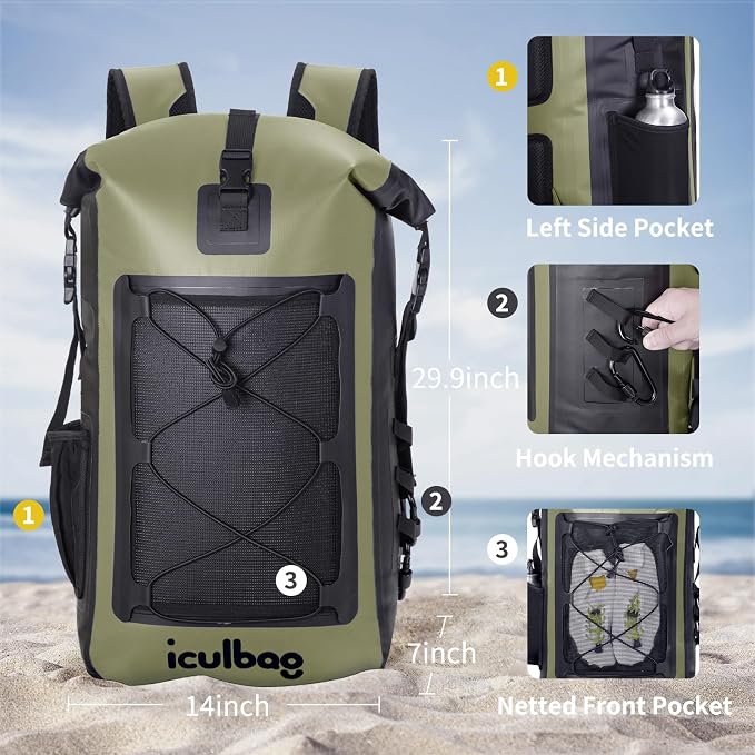 Dry Bags Waterproof Backpack for Women Men Travel Dry Bag Backpack Warterproof Bag for Kayaking Beach Boating 30L/40L - Image 2