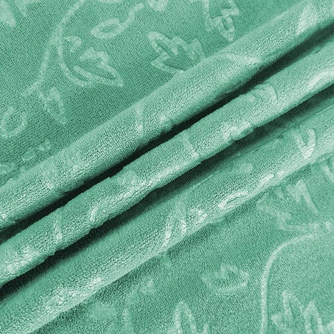 JML Large Bath Towels Set, 2 Pack, 30" x 60", Microfiber Body Towels for Adult, Oversized, Soft, Absorbent, Fast Drying for Shower Sauna Yoga Swimming Sport Fitness Gym Pool (Green-Floral Embossed) - Image 3