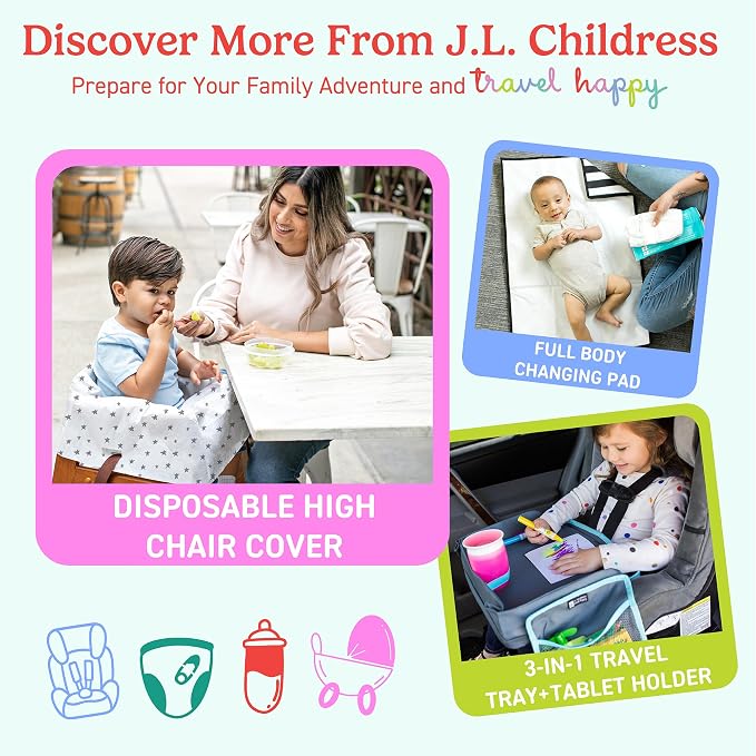 J.L. Childress Padded Backpack Car Seat Bag - Car Seat Travel Bag for Airplane, Fits Most Baby & Infant Carriers & Bootsters, Accessories for Gate or Baggage Check, AirTag Compatible - Deluxe, Black - Image 11