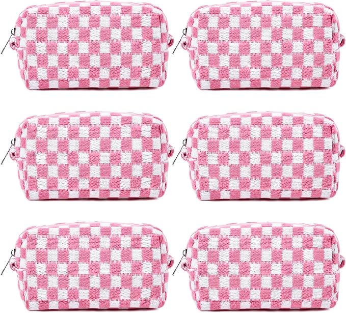 SOIDRAM Makeup Bag Preppy Cosmetic Bag Bulk Makeup Pouch Personalize Travel Toiletry Bag Organizer Cute DIY Makeup Brushes Storage Bag for Women - Image 6