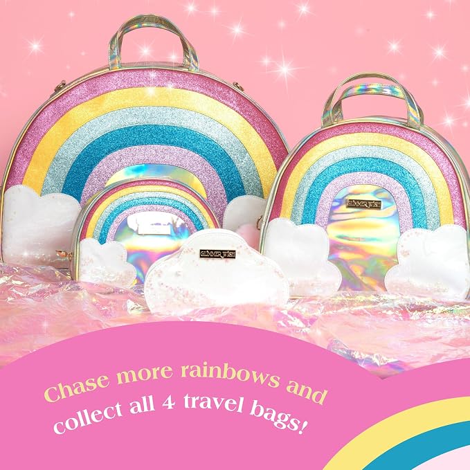 Glimmer Wish Unicorn Rainbow Overnight Bag and Cosmetic Bag for Essentials and Cosmetics, Secure and Organized Travel Bags, Gifts for Teens and Girls - Image 5
