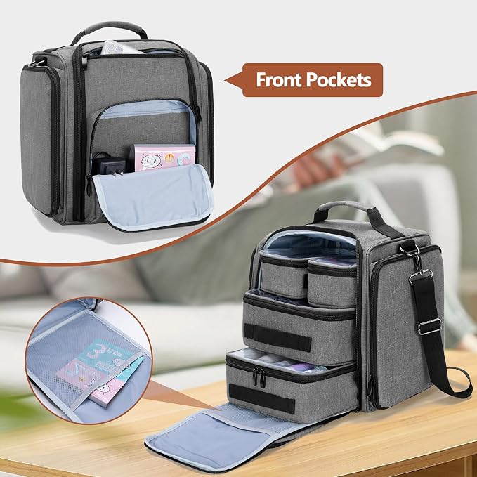 BAFASO Large Travel Toiletry Bag with 4 Removable Pouches, Gray | Multifunctional Makeup Bag for Toiletry Supplies. - Image 2