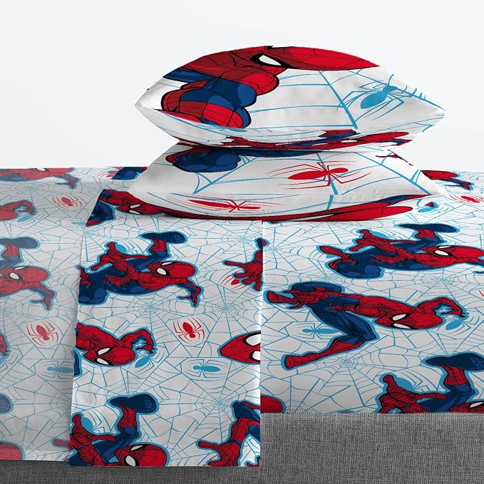 Marvel Spiderman 7 Pc Queen Bed in a Bag (Official Marvel Product) | Bed in a Bag, Comforter Sheets Shams Pillowcases, Official Brand, Soft Microfiber, Machine Washable, Boys Gift - Image 4