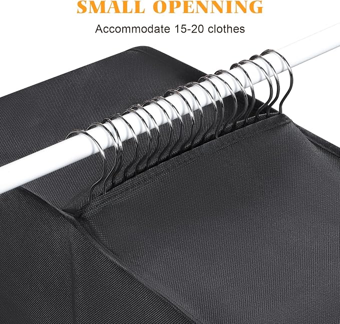 Univivi Garment Bags for Hanging Clothes, 50" Heavy Duty Suit Bags, Extra Capacity Clothes Bags for Moving, Suit Cover with Handles and Buckle Straps for Suit, Coat, Jacket - Image 5