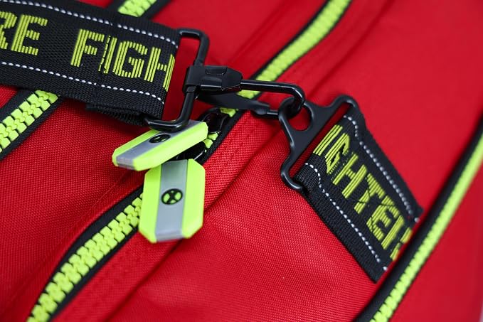 Lightning X Products Fireman Premium 3XL Firefighter Rescue Step-In Turnout Fire Gear Bag With Shoulder Strap & Helmet Pocket (Red) - Image 6