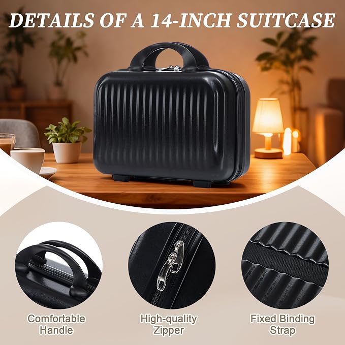 20/14 Inch Hardside Luggage, Lightweight Durable Suitcase with Spinner Wheels - Image 8