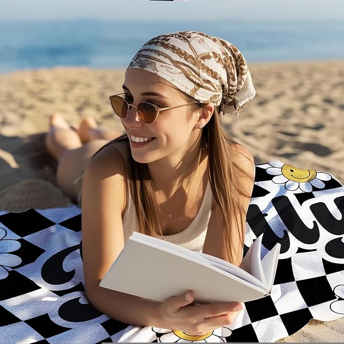 JML Personalized Beach Towel with Name, Custom Flower Beach Towel, Customized Microfiber Pool Towel, Quick Dry & Absorbent Swim Towel for Adult,Mother's Day, Birthday, Summer Holiday,Vacation - Image 5