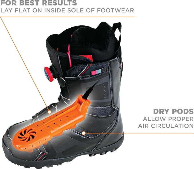 DryGuy Travel Dry DX Boot Dryer and Shoe Dryer, Orange & Black - Image 2
