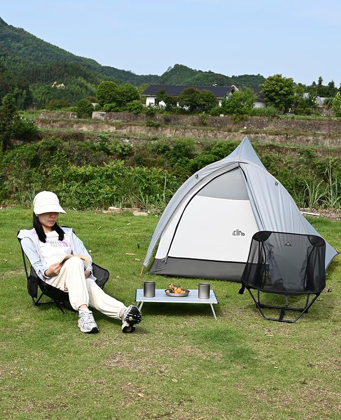 iClimb Ultralight Compact Mini Beach Picnic Folding Alu. Table with Carry Bag, Two Size (Silver - S) - Image 8