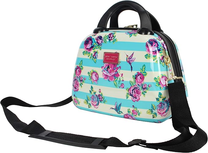 Betsey Johnson Hardside Cosmetic Case - Lightweight Small Size Hardshell Travel Hand Makeup Bag - Adjustable Shoulder Strap - Bag for Women and Girls - Multi-Functional Case - Image 2
