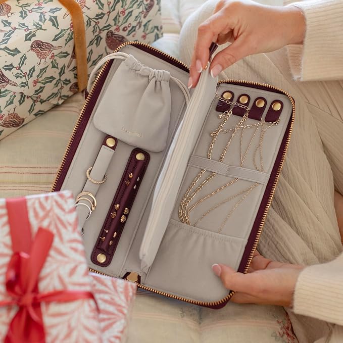 Stackers Burgundy Jewellery Roll - Image 2