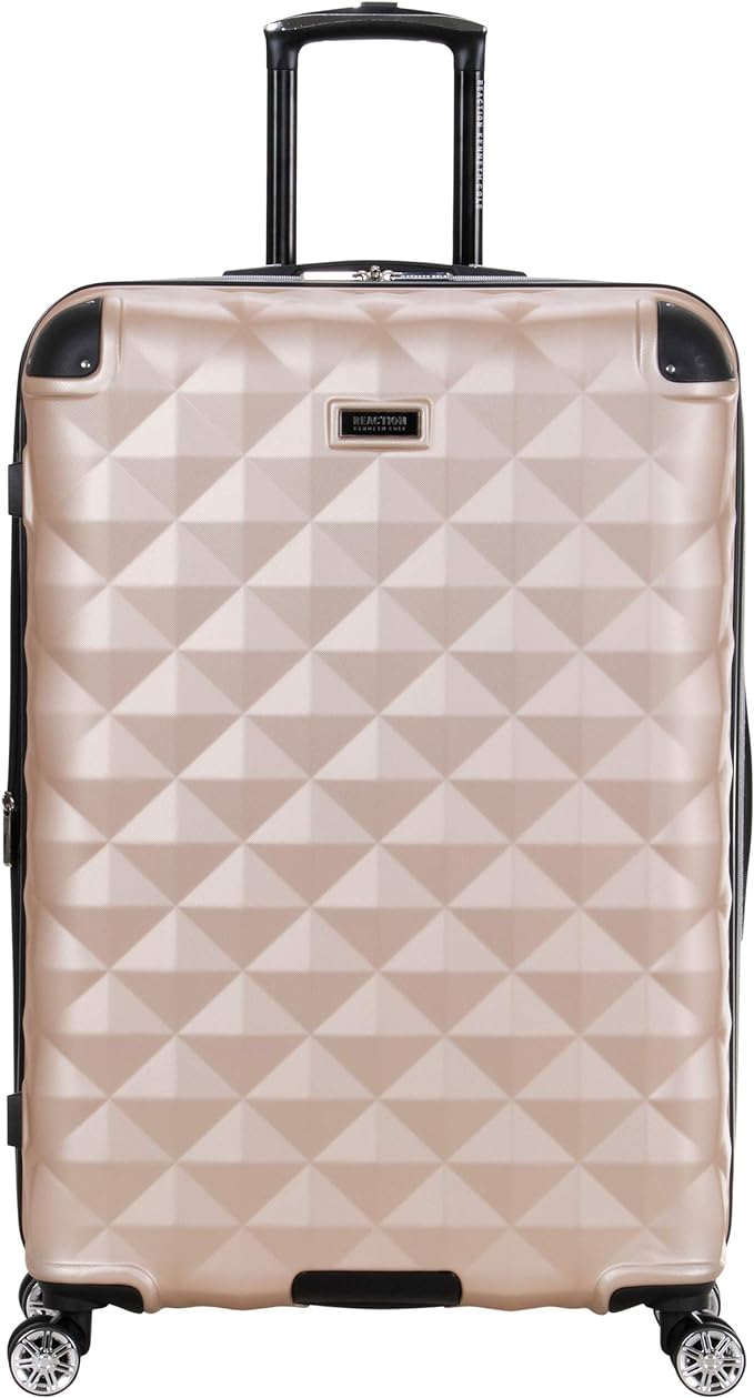 Kenneth Cole REACTION Diamond Tower Collection Lightweight Hardside Expandable 8-Wheel Spinner Travel Luggage, Rose Gold, 28-Inch Checked by KennethCole