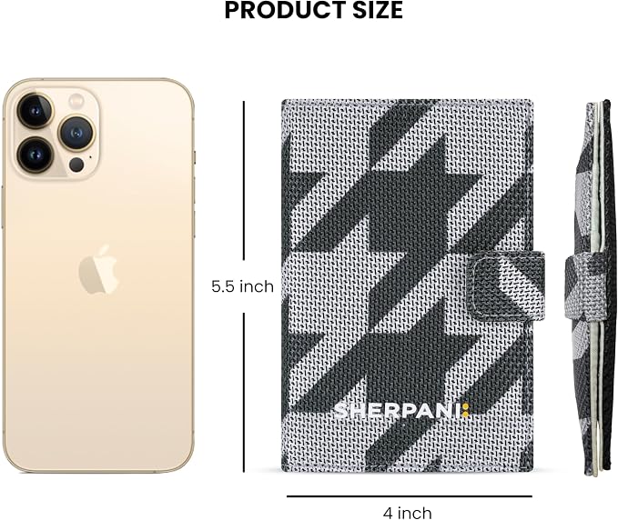 Sherpani Vienna, RFID Blocking Passport Holder, Travel Passport Cover Wallet, Travel Documents Organizer Protector, Travel Gift (Houndstooth) - Image 4