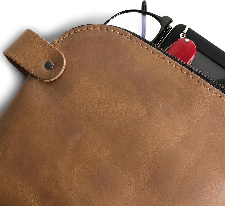 Hide & Drink, Large Rustic All Purpose Utility Bag for Cords & Chargers, Travel Bag, Multi-Purpose Bag, Full Grain Leather - Image 3