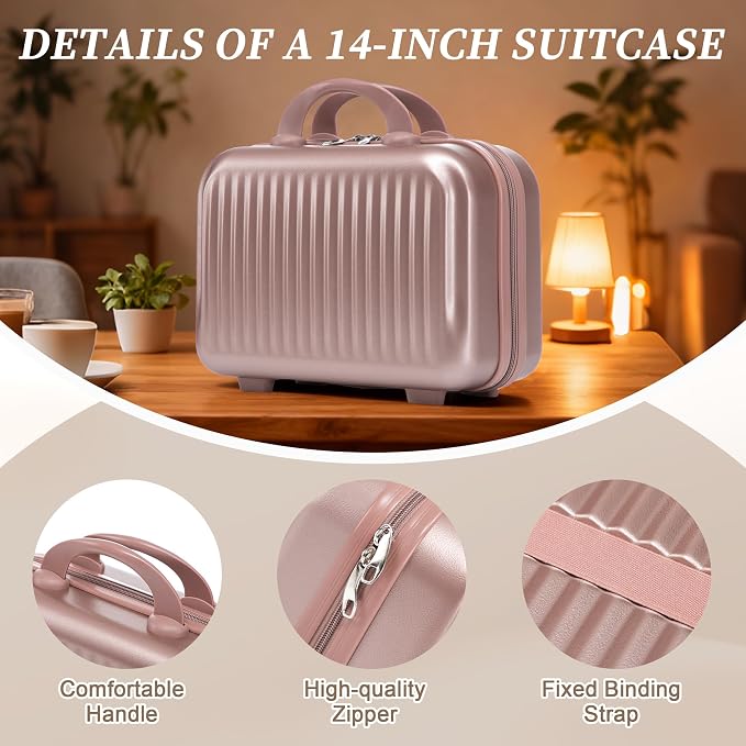 20/14 Inch Hardside Luggage, Lightweight Suitcases with Spinner Wheels - Image 8