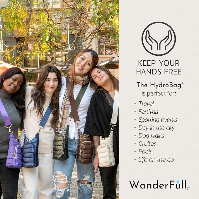 WanderFull Original HydroBag Crossbody Water Bottle Holder with Phone Pocket, Fits Water Bottles up to 32 oz - Image 4